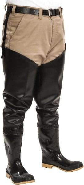 Dunlop Protective Footwear - Men's Size 12 Medium Width Steel Wader - Black, PVC Upper, 35" High, Cold Protection, Non-Slip, Waterproof - Benchmark Tooling