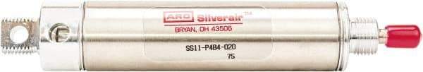 ARO/Ingersoll-Rand - 1" Stroke x 1-1/16" Bore Single Acting Air Cylinder - 1/8 Port, 5/16-24 Rod Thread, 200 Max psi, -40 to 160°F - Benchmark Tooling