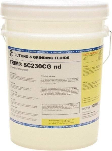 Master Fluid Solutions - Trim SC230CG nd, 5 Gal Pail Cutting & Grinding Fluid - Semisynthetic, For Cutting, Grinding - Benchmark Tooling