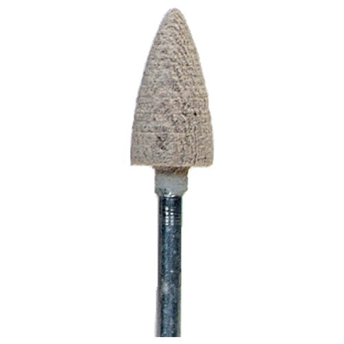 3/8″ × 3/4″ Cotton Fiber Mounted Point B52 120 Grit Aluminum Oxide - Benchmark Tooling