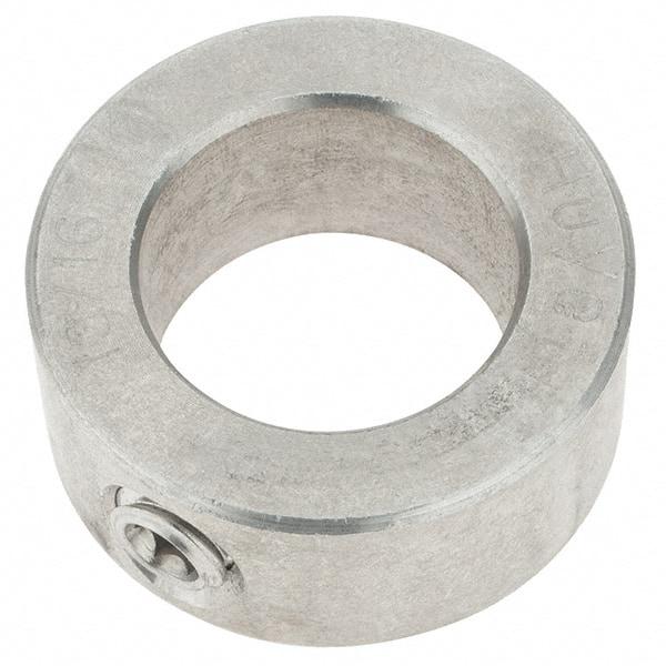 Import - 13/16" Bore, Stainless Steel, Set Screw Shaft Collar - 1-5/16" Outside Diam, 9/16" Wide - Benchmark Tooling