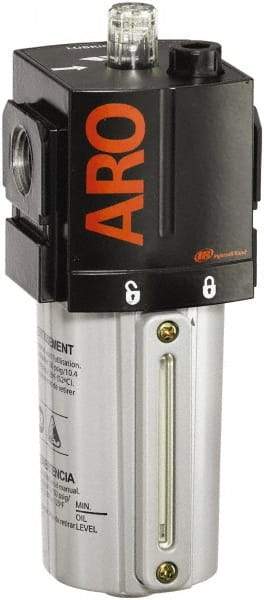 ARO/Ingersoll-Rand - 3/4" NPT, 250 Max psi Standard Modular Lubricator - Metal Bowl with Sight Glass, Aluminum Body, 222 CFM, 175°F Max Temp, 2.76" Long x 2.87" Wide x 7.165" High - Benchmark Tooling