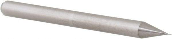 Accupro - 0.007" Diam, 0.021" LOC, 2 Flute Solid Carbide Ball End Mill - Uncoated, Single End, 1-1/2" OAL, 1/8" Shank Diam, Spiral Flute - Benchmark Tooling