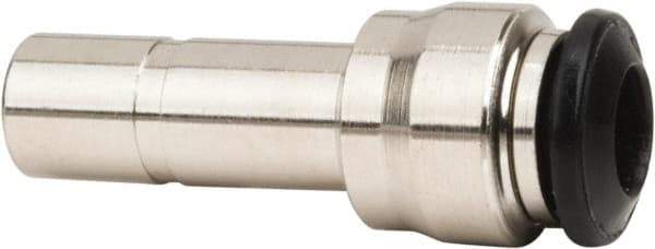 Value Collection - 8mm Tube OD, Nickel Plated Brass Push-to-Connect Tube Straight Reducer - Tube to Stem Connection, 250 Max psi, Buna O-Ring, 0 to 160°F Working Temp - Benchmark Tooling