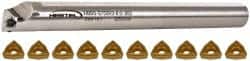 Hertel - 0.8" Min Bore Diam, Indexable Boring Bar - Through Coolant - Benchmark Tooling