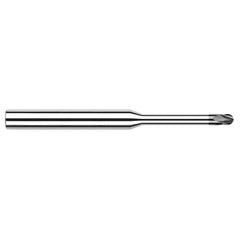 1/16″ Dia. × 1/8″ Shank × 3/32″ DOC × 1-1/2″ OAL, CVD Diamond, Stub , 4 Flute, Ballnose End Mill - Exact Industrial Supply
