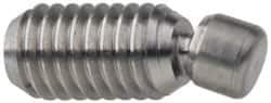 Vlier - No. 10-32, 1/2" OAL, Stainless Steel, Swivel Pad - Stainless Pad, 0.146" Pad Diam, 11/32" Thread Length, 7.5° Swivel Angle, 3/32" Hex Key - Benchmark Tooling