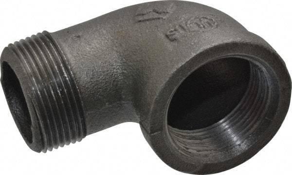 Value Collection - Size 1-1/4", Class 150, Malleable Iron Black Pipe 90° Street Elbow - 150 psi, Threaded End Connection - Benchmark Tooling