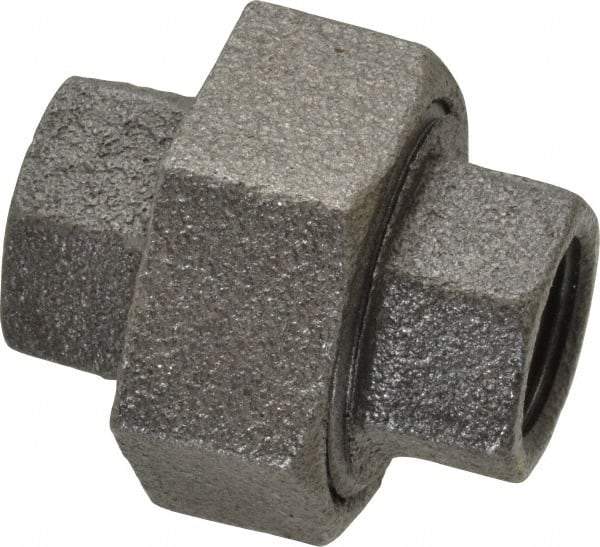 Value Collection - Size 3/8", Class 150, Malleable Iron Black Pipe Union - 150 psi, Threaded End Connection - Benchmark Tooling