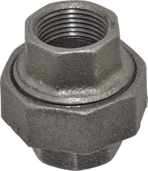 Value Collection - Size 3/4", Class 150, Malleable Iron Black Pipe Union - 150 psi, Threaded End Connection - Benchmark Tooling