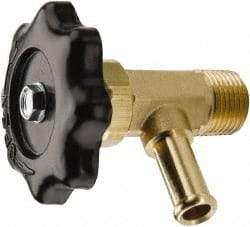 Parker - Hose I.D. x MNPTF End Connection Brass Truck Valve - 2-3/4" OAL, 5/8 x 3/8" Pipe - Benchmark Tooling