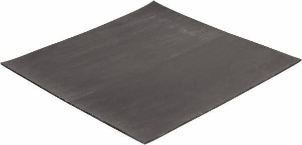 Made in USA - 12" Long, 12" Wide, 1/8" Thick, Neoprene Rubber Foam Sheet - 50 to 60 Durometer, Black, -20 to 170°F, 2,500 psi Tensile Strength, Adhesive Backing, Stock Length - Benchmark Tooling