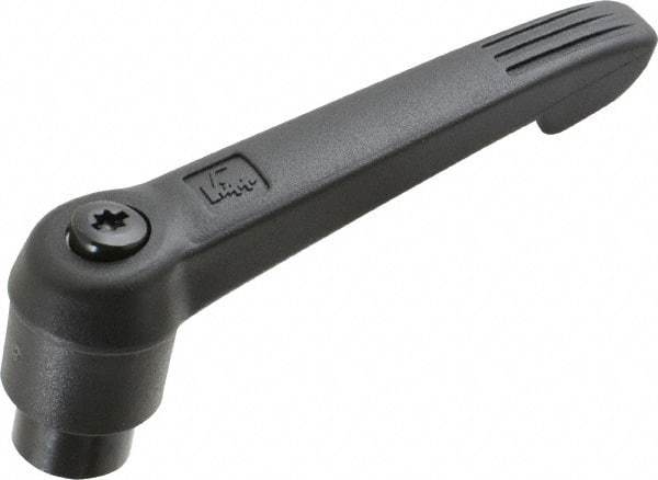 KIPP - 5/16-18, 0.85" Hub Diam, Glass Fiber (Steel Components) Tapped Adjustable Clamping Lever - 3.6" OAL, 2.11" High, 0.55" Hole Depth - Benchmark Tooling