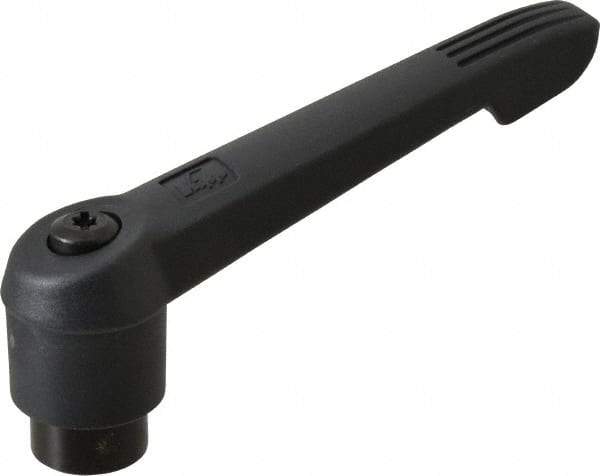 KIPP - 5/8-11, 1.18" Hub Diam, Glass Fiber (Steel Components) Tapped Adjustable Clamping Lever - 4.96" OAL, 2.83" High, 0.91" Hole Depth - Benchmark Tooling