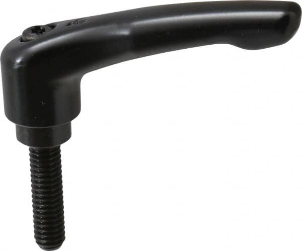 KIPP - 5/16-18, 0.73" Hub Diam, Zinc Die Cast (Steel Components) Threaded Stud Adjustable Clamping Lever - 1.18" Stud Length, 2.93" OAL, 1.67" High - Benchmark Tooling