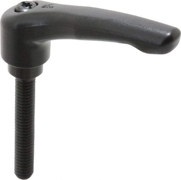 KIPP - 5/16-18, 0.73" Hub Diam, Zinc Die Cast (Steel Components) Threaded Stud Adjustable Clamping Lever - 1.97" Stud Length, 2.93" OAL, 1.67" High - Benchmark Tooling