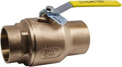 Conbraco - 1/2" Pipe, Standard Port, Lead Free Bronze Standard Ball Valve - 2 Piece, Solder x Solder Ends, Lever Handle, 600 WOG, 150 WSP - Benchmark Tooling