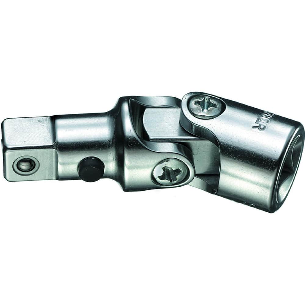 Socket Adapters & Universal Joints; Joint Type: Pin & Block; Male Size: 3/8; Female Size: 3/8; Maximum Operating Angle: 30 ™; Overall Length (Decimal Inch): 2.2900; Finish: Chrome-Plated