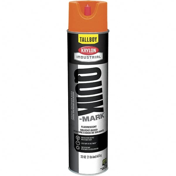 Krylon - 25 fl oz Orange Marking Paint - 35 to 71 Sq Ft Coverage, Solvent-Based Formula - Benchmark Tooling