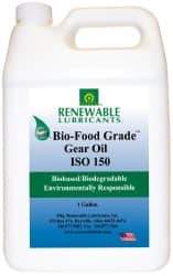 Renewable Lubricants - 1 Gal Bottle, Mineral Gear Oil - 6°F to 250°F, 131 St Viscosity at 40°C, 20 St Viscosity at 100°C, ISO 150 - Benchmark Tooling