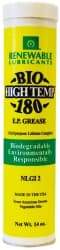 Renewable Lubricants - 14 oz Cartridge Biobased Extreme Pressure Grease - Green, Extreme Pressure & High Temperature, 285°F Max Temp, NLGIG 2, - Benchmark Tooling