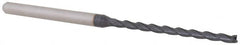 Accupro - 3/32", 1.4" LOC, 1/8" Shank Diam, 3" OAL, 3 Flute, Solid Carbide Square End Mill - Single End, AlTiN Finish, Spiral Flute, 30° Helix, Centercutting, Right Hand Cut, Right Hand Flute, Series Miniature - Benchmark Tooling
