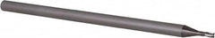 Accupro - 0.05", 0.075" LOC, 1/8" Shank Diam, 2-1/2" OAL, 3 Flute, Solid Carbide Square End Mill - Single End, Uncoated, Spiral Flute, 30° Helix, Centercutting, Right Hand Cut, Right Hand Flute, Series Miniature - Benchmark Tooling