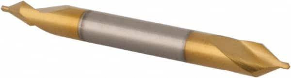 Hertel - #2/0 Plain Cut 60° Incl Angle High Speed Steel Combo Drill & Countersink - Benchmark Tooling