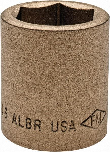 Ampco - 15/16", 1/2" Drive, Standard Hand Socket - 6 Points, 1-1/2" OAL, Aluminum Bronze - Benchmark Tooling