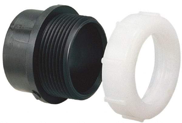 NIBCO - 2", ABS Drain, Waste & Vent Pipe Trap Adapter - Spig x SJ with Chrome Nut - Benchmark Tooling