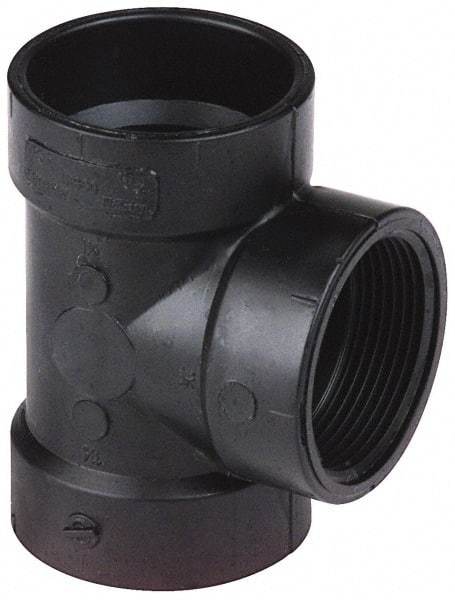 NIBCO - 3", ABS Drain, Waste & Vent Pipe Test Tee - Hub x Hub x FIPT Less Plug - Benchmark Tooling