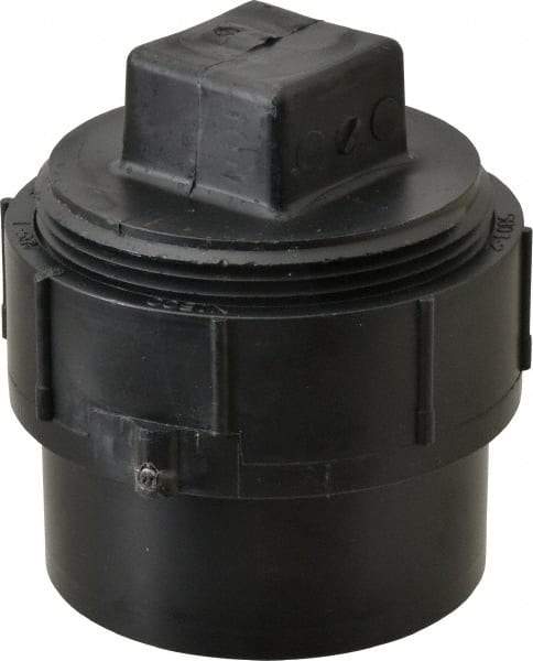 NIBCO - 3", ABS Drain, Waste & Vent Pipe Cleanout Adapter - Spig x CO with Plug - Benchmark Tooling