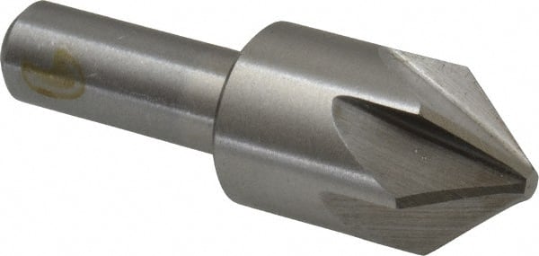 Interstate - 7/8" Head Diam, 1/2" Shank Diam, 6 Flute 82° Cobalt Countersink - Benchmark Tooling