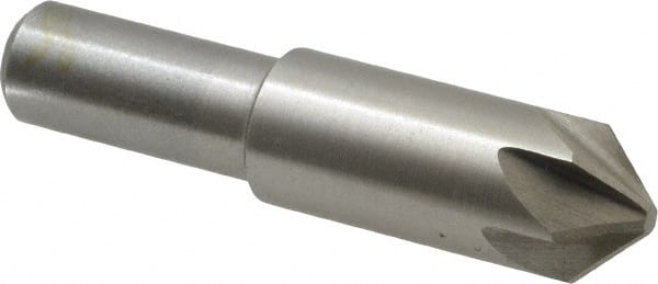 Interstate - 5/8" Head Diam, 1/2" Shank Diam, 6 Flute 90° Cobalt Countersink - Benchmark Tooling