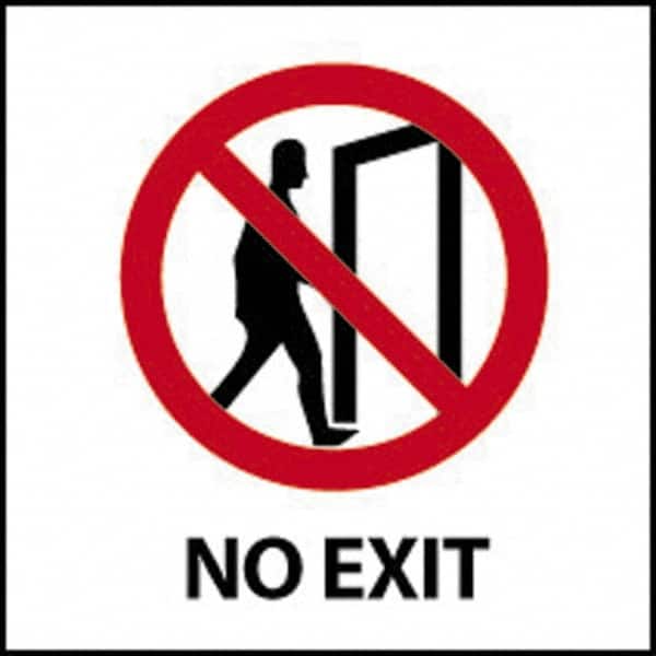 NMC - No Exit, Plastic Exit Sign - 7" Wide x 7" High - Benchmark Tooling