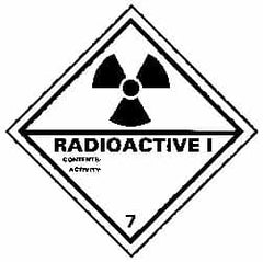NMC - Radioactive I Contents: Activity: Shipping Label - 4" High x 4" Wide - Benchmark Tooling