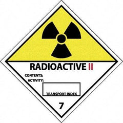 NMC - Radioactive II Contents: Activity: Transport Index Shipping Label - 4" High x 4" Wide - Benchmark Tooling