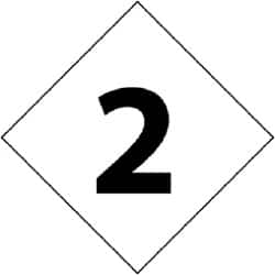 NMC - Hazardous Materials Label - Legend: Number, English, Black & White, 2-1/2" Long x 2-1/2" High, Sign Muscle Finish - Benchmark Tooling