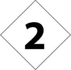 NMC - Hazardous Materials Label - Legend: Number, English, Black & White, 7" Long x 7" High, Sign Muscle Finish - Benchmark Tooling