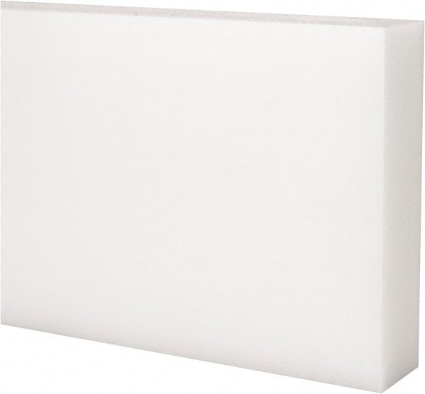 Made in USA - 1' x 4" x 1" Natural (Color) Acetal Rectangular Bar - Benchmark Tooling
