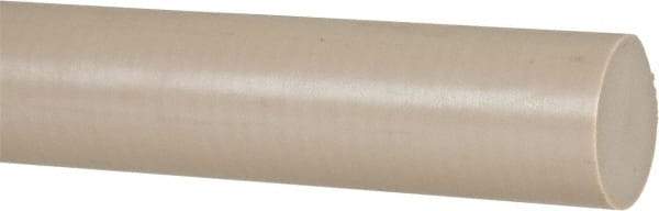 Made in USA - 1' Long, 2" Diam, PEEK Plastic Rod - Thermoplastic - Benchmark Tooling