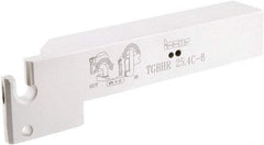Iscar - TGBH, External, Right Hand, 0.98" Max Depth of Cut, 0.315" Max Groove Width, Indexable Grooving Tool Holder - TAG N 8..C/W/M, TAGB/TAGBA 8.. Insert Compatibility, 1" Shank Height, 1" Shank Width, 5.9" OAL, Through Coolant - Benchmark Tooling