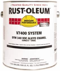 Rust-Oleum - 1 Gal Safety Yellow Gloss Finish Alkyd Enamel Paint - 230 to 425 Sq Ft per Gal, Interior/Exterior, Direct to Metal, <340 gL VOC Compliance - Benchmark Tooling