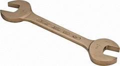 Ampco - 1-5/16" x 1-1/2" Nonsparking Open End Wrench - 14-3/8" OAL, Double End, Plain Finish, 15° Head Angle - Benchmark Tooling