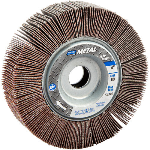 4″ × 1″ × 5/8″ Metalite R265 Flap Wheel 80 Grit Aluminum Oxide - Benchmark Tooling
