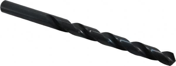 Cleveland - Letter Q 118° High Speed Steel Jobber Drill - Oxide Finish, Right Hand Cut, Spiral Flute, Straight Shank, 4-3/4" OAL, Standard Point - Benchmark Tooling