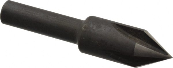 Cleveland - 3/8" Head Diam, 1/4" Shank Diam, 4 Flute 60° High Speed Steel Countersink - Benchmark Tooling