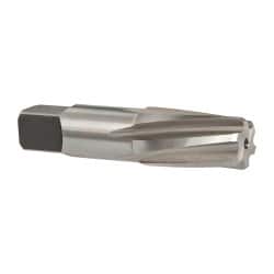 Cleveland - 1/2" Pipe, 3/4" Diam, 0.665" Small End Diam, Straight Shank, 1-3/8" Flute, Taper Pipe Reamer - Benchmark Tooling