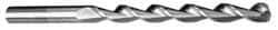Cleveland - #34 135° Cobalt Jobber Drill - TiAlN Finish, Right Hand Cut, Parabolic Flute, Straight Shank, 2-5/8" OAL, Split Point - Benchmark Tooling