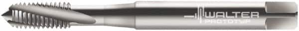 Walter-Prototyp - #12-28 UNF 3 Flute 3B Modified Bottoming Spiral Flute Tap - Cobalt, Bright Finish, 80mm OAL, Right Hand Flute, Right Hand Thread, Series 23400 - Exact Industrial Supply
